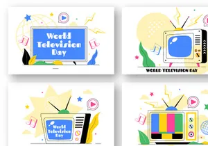 10 World Television Day Illustration
