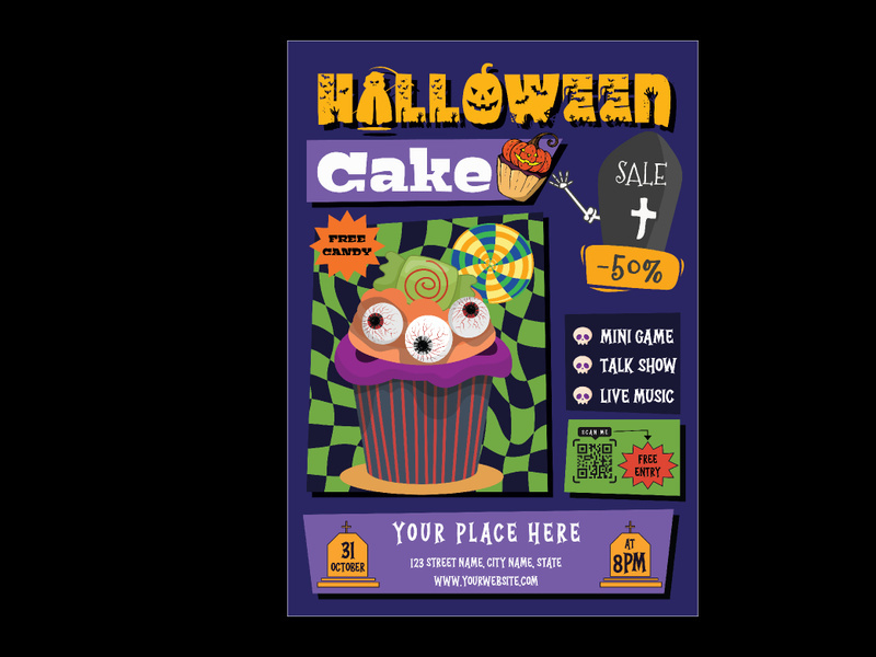 Halloween Cake Party Flyer