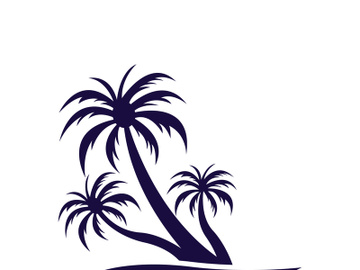 Palm tree summer logo template vector illustration preview picture