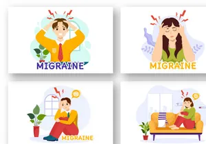 13 Migraine Vector Illustration