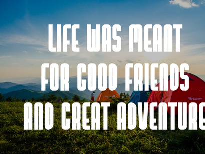 Summer Camping - Modern Vintage Font