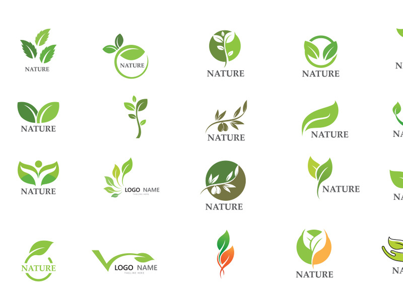 Tree leaf green Logo