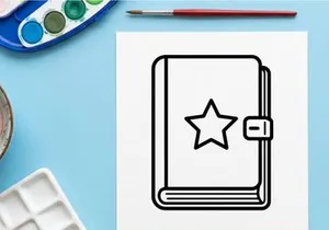 Halloween star badge icon on digital screen. Spooky holiday symbol isolated for apps and web design.