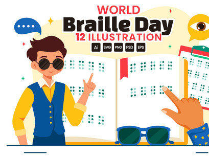 12 World Braille Day Illustration