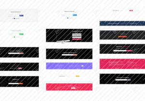 30 Blocos de Widgets de Newsletter para Web UI Kit