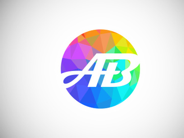 Initial Letter A B Low Poly Logo Design Vector Template. Graphic Alphabet Symbol For Corporate Business Identity preview picture