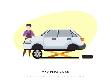 Car Repairman vector illustration preview picture