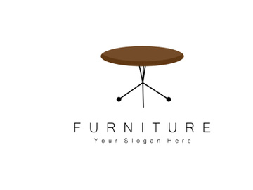Furniture Logo Design, Home Furniture Illustration Table Icons, Chairs, Cupboards, Lamps preview picture