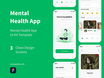 Mental Health App UI Kit Template preview picture