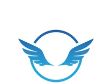 Eagle wing logo template. Vector illustration.