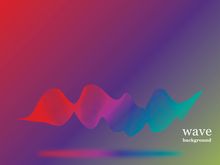 Wave line vector color background illustration