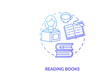 Reading books concept icon preview picture
