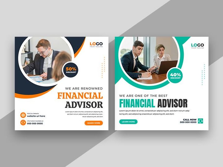 Financial Advisor Social Media Post Banner