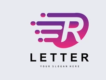 R Letter Logo, Vector Alphabet Symbol, Design For Brand Logos With Initial Letter