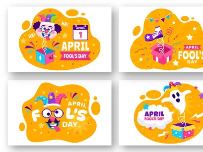 12 Happy April Fools Day Illustration