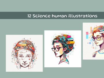 Science human illustrations preview picture