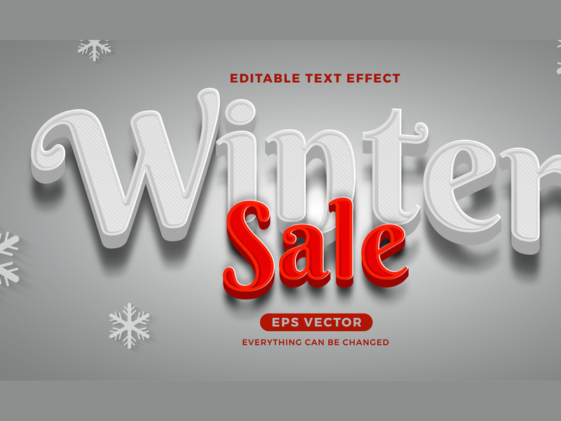 Sale editable text effect style vector