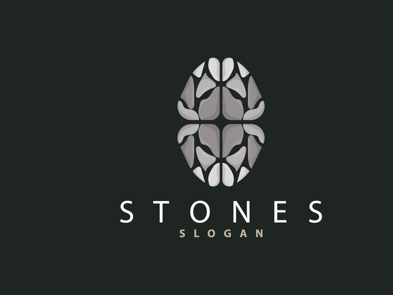 Stone Logo, Premium Elegant Design, Stone Balance Vector