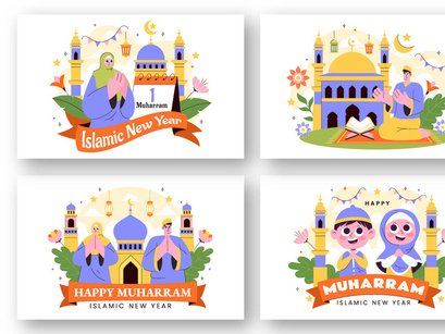 10 Happy Islamic New Year Illustration