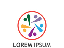 People social community logo design with creative idea