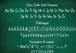 Orion Chalk Font - Two Styles - Solid & Scratch