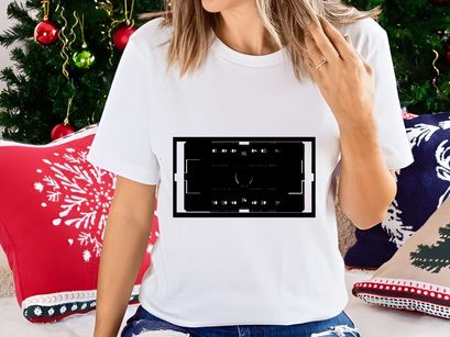 Black kitchen sink with white grid lines and measurements on a white background