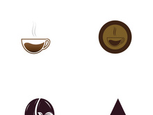 Creative coffee bean logo design.