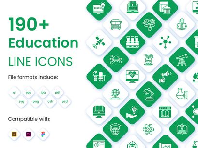 190+ Education Icons Pack