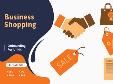 Business & Shopping Flat Illustration Bundle preview picture