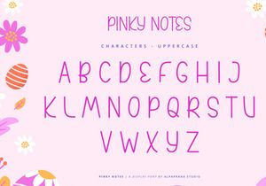 Pinky Notes - Display Font