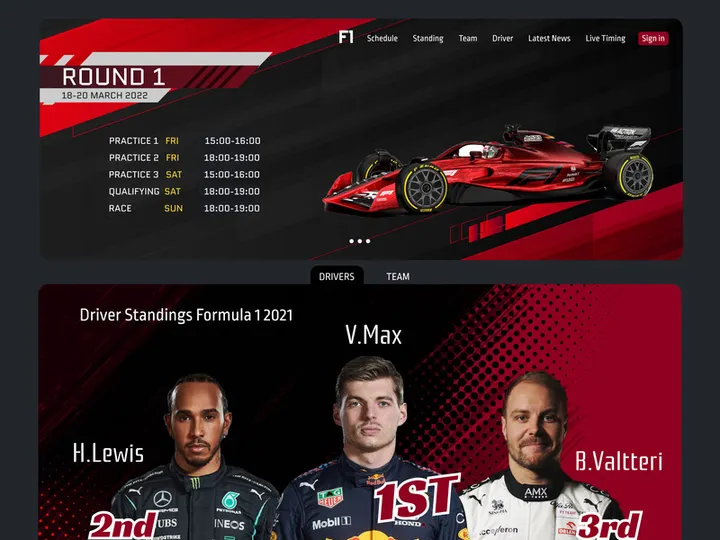 Formular1 Redesign