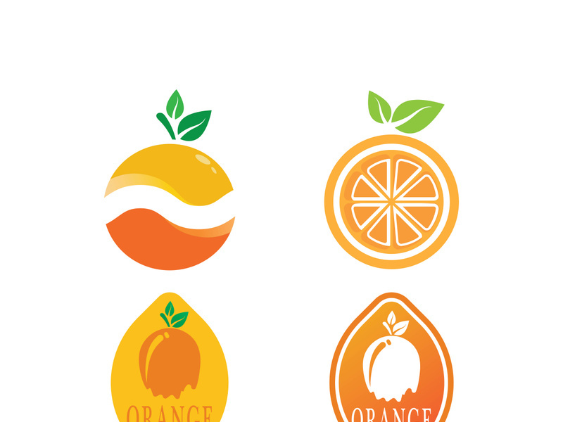 Orange logo design vector icon illustration design