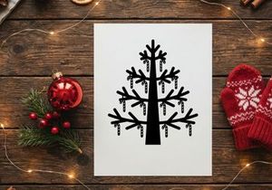 Decorative Christmas Tree with Candy Cane Ornaments and Snowflakes