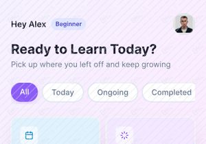 Modern Learning App UI Design | Dashboard & Progress Tracking