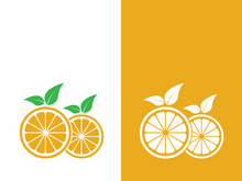 Orange logo design vector icon illustration design