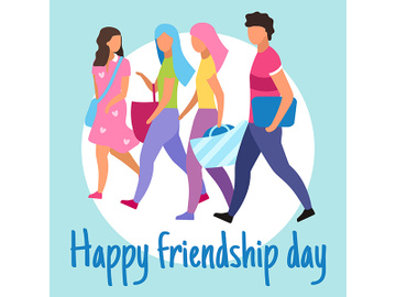 Happy friendship day social media post mockup preview picture
