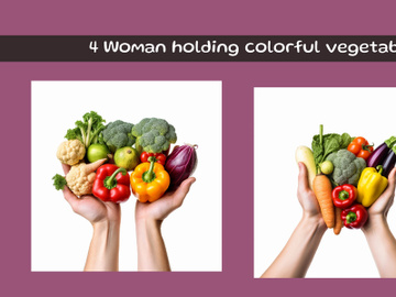 Woman holding colorful vegetables preview picture