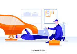 [Part 30] Car Service Vector Scenes