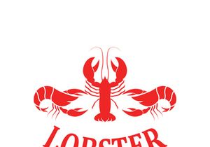 Lobster logo design template vector