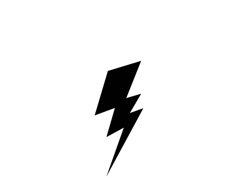 Lightning bolt flash thunderbolt icons vector
