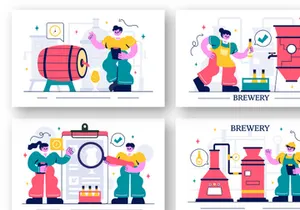 10 Beer Brewing Process Illustration