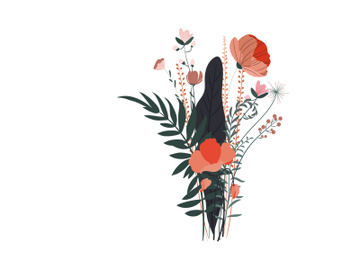 Vector Flower Watercolor Illustration preview picture