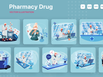 M201_Pharmacy Drug Illustrations preview picture