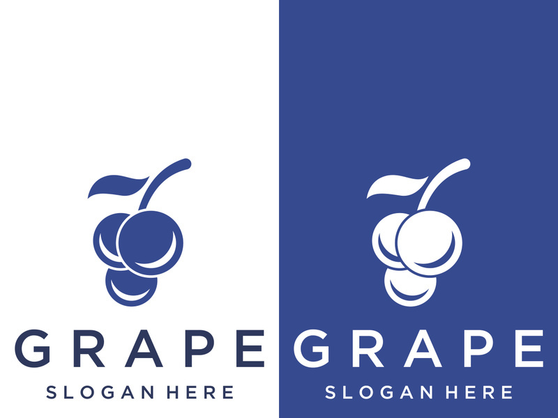 Natural organic grapes logo design for business,wine shop, organic.