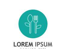 Spoon and fork logo design.