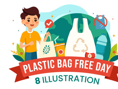 8 International Plastic Bag Free Day Illustration