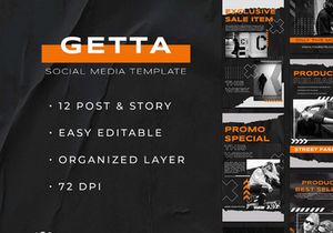 Instagram Streetwear Post and Story - PSD templates