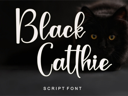 Black Catthie - Script Font