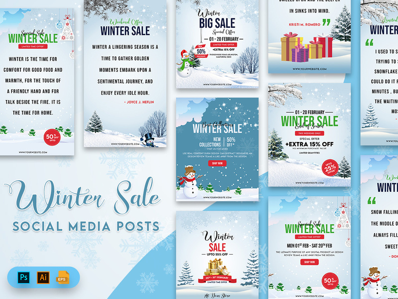 Winter Sale Social Media Posts
