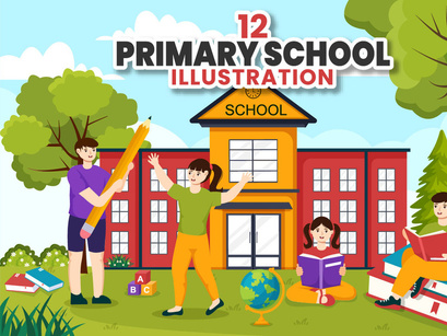12 Primary School Illustration